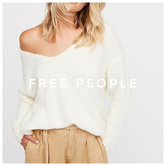 🆕 Free People Lofty V-Neck Sweater - Picture 3 of 10
